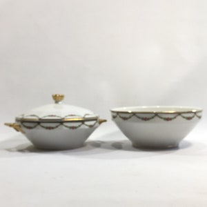 Tureen and porcelain dish of limoges / vintage