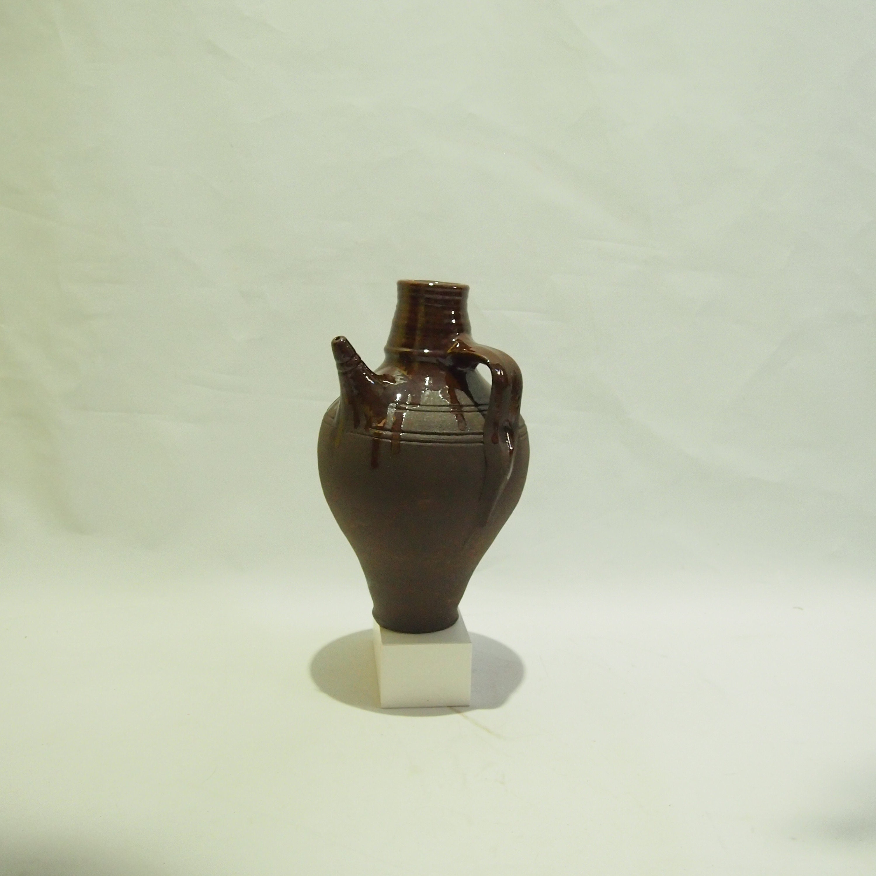 Cruche en Terre Cuite Vernissée/Gargoulette/Vintage