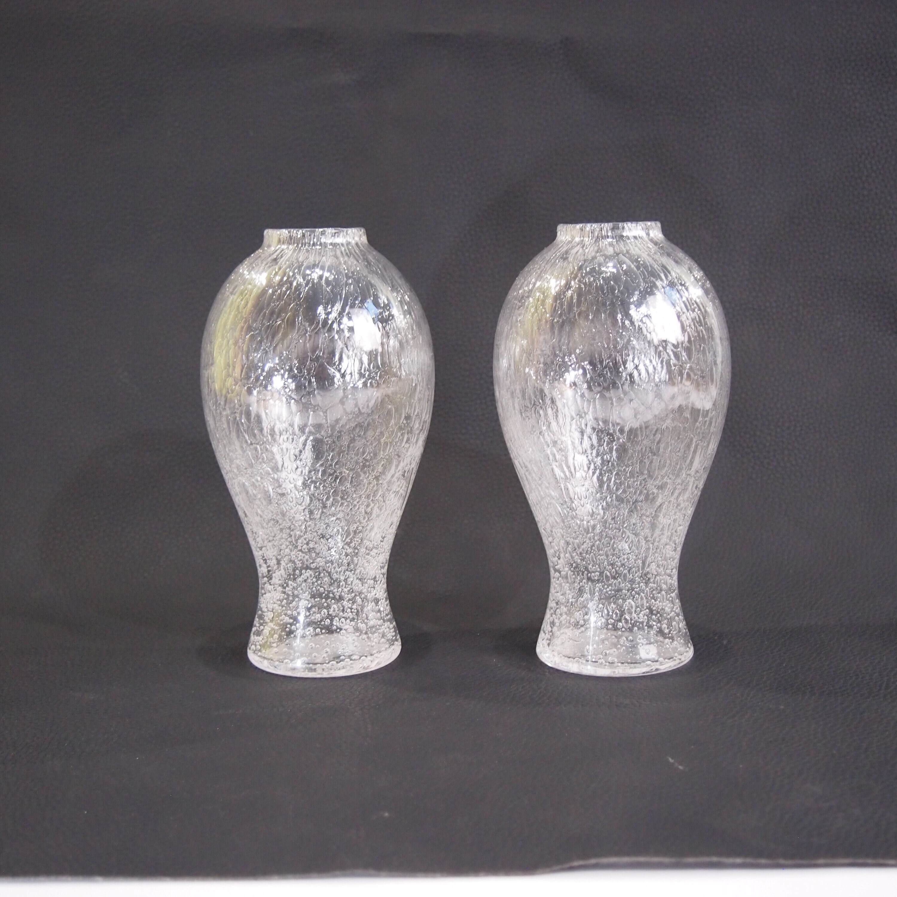 Paire de Vase Soliflore Verrerie Biot/Vintage