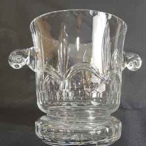 Champagne Bucket Cristallerie de Lorraine – Fleur de Lys Decor – Vintage
