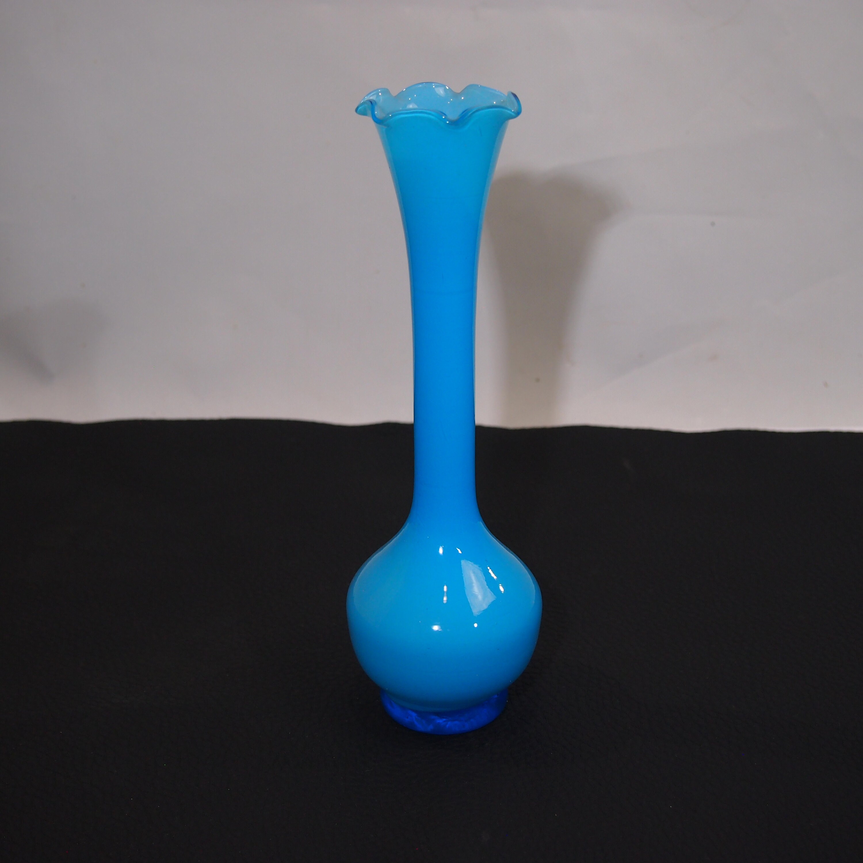 Vase Opaline Bleu/Vintage