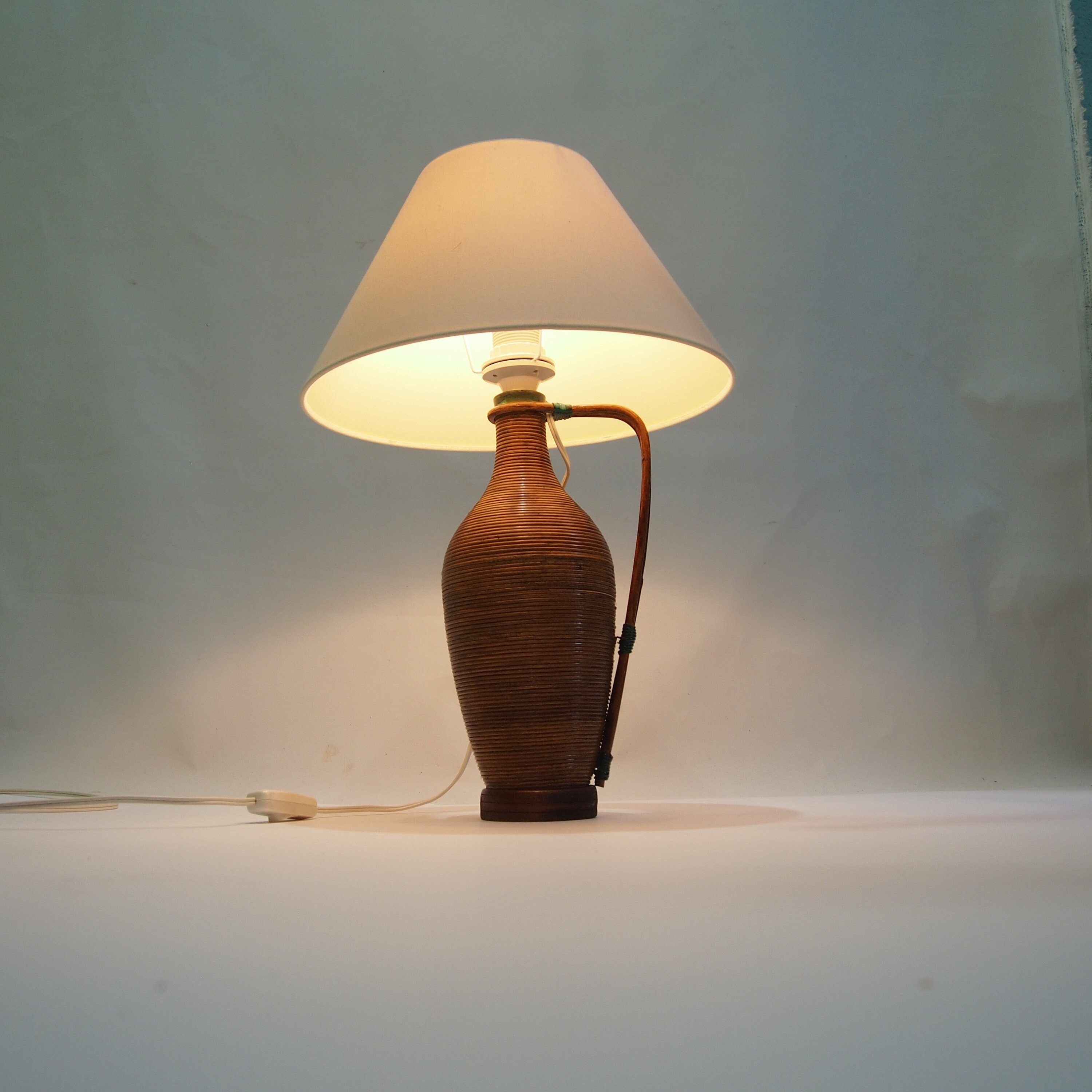 Lampe de Table Osier/Vintage