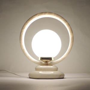 Table lamp / opaline / alabaster / vintage / bedside lamp