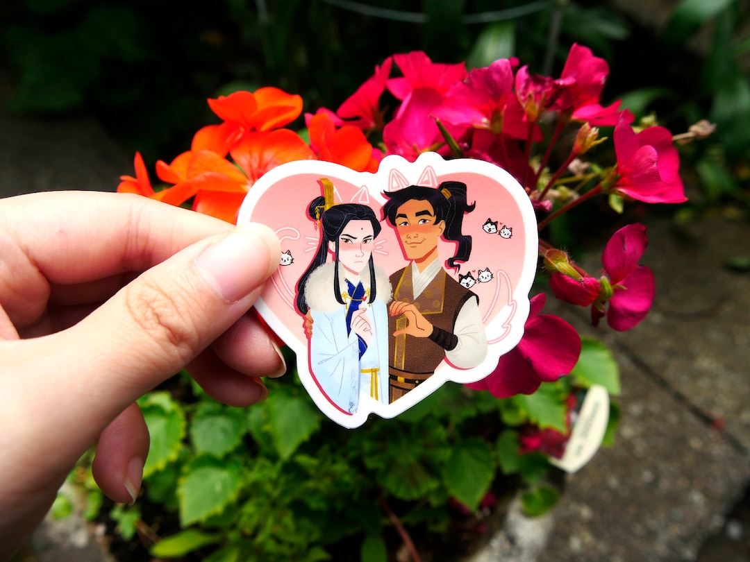 Dumb Husky and His White Cat Shizun Ranwan Sticker 2HA Sticker Meatbun