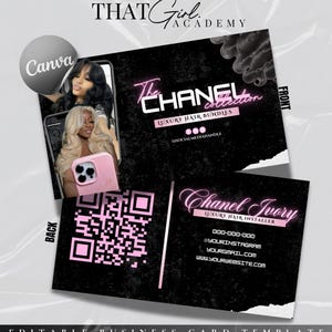 Beauty Business, DIY Marketing Cards Template Design, Haar Business QR Card, Lash VIP Cards, Salon Business Card Template