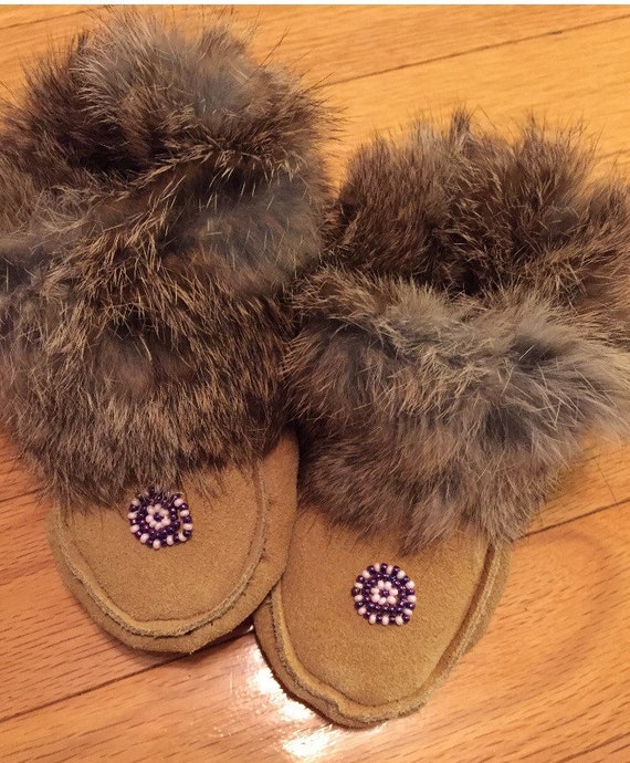 baby fur moccasins