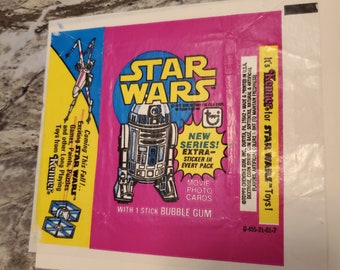 Star wars series 3 topps trading card wrapper 1977