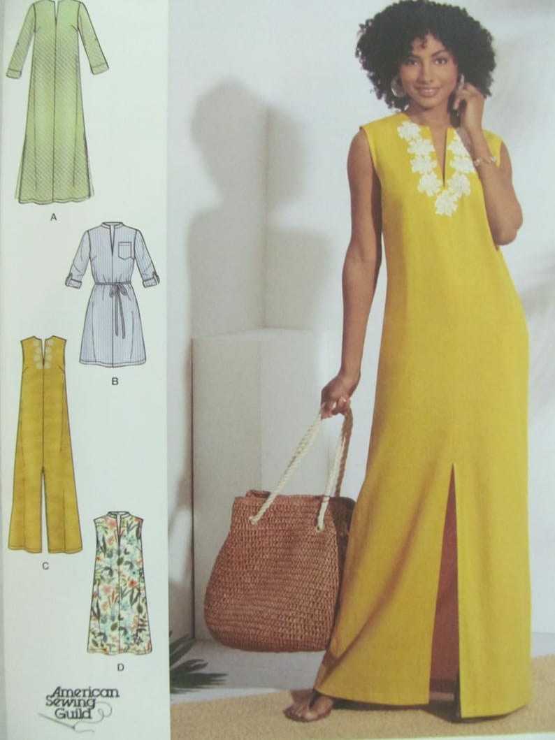 UNCUT /& FF Misses Dress in Two Lengths Pattern Misses Dress Pattern 10 Pieces Simplicity S8912 Sizes 16-24