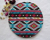 Tortilla Warmer - Microwave Tortilla Warmer - Aztec - Trivet - 10 Inches Round