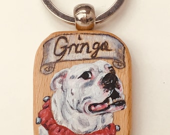 Custom pet portrait keychain