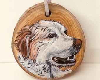 Custom pet portrait ornament