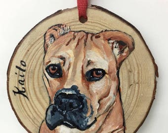 Custom pet portrait ornament