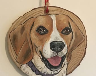 Custom pet portrait ornament