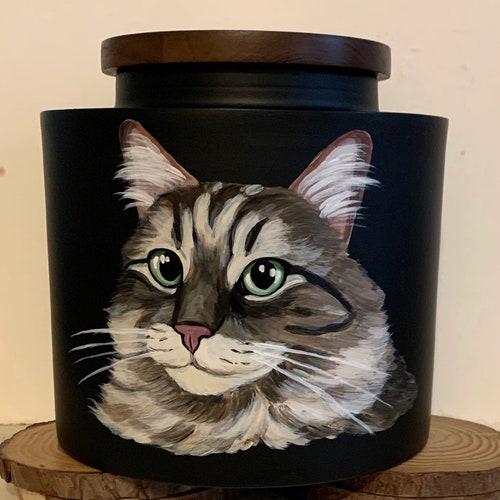 Custom Hand Painted Pet Urn Etsy