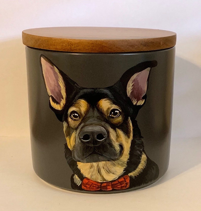 Custom Hand Painted Ceramic Pet Urn Etsy