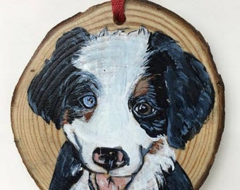 Custom pet portrait ornament