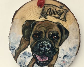 Custom pet portrait ornament