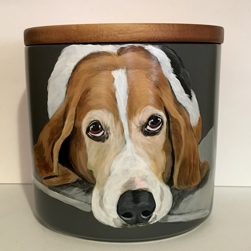 Custom Hand Painted Pet Urn Etsy