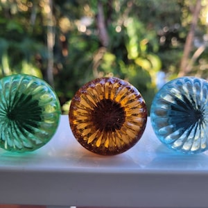 Lotus Flower Glass Crystal Drawer Pull: Vintage Style Handle