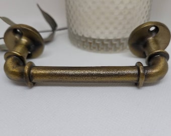 Industrial Pipe Handle, Utility Hardware, Steampunk Decor