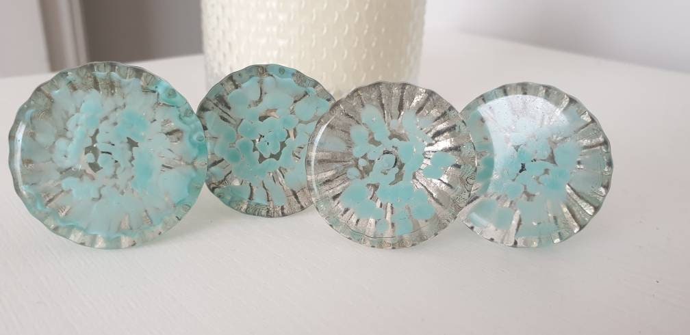 Australia Star SellerRound acrylic cupboard Door Knobs Furniture Drawer Bedside Cabinet Kitchen Turquoise freckles