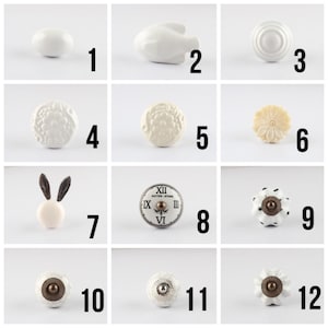 Australia Star Seller1X White Ceramic Porcelain Door Knobs Furniture Drawer Bedside Cabinet Kitchen