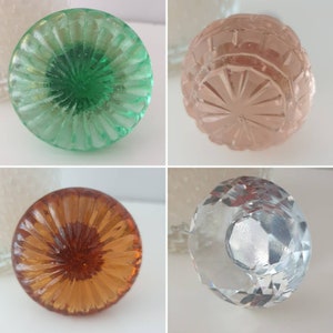 Lotus Flower Crystal Classic Vintage Finish Glass Crystal Cabinet Drawer Pull Wardrobe Dresser Interior Decorative Handle