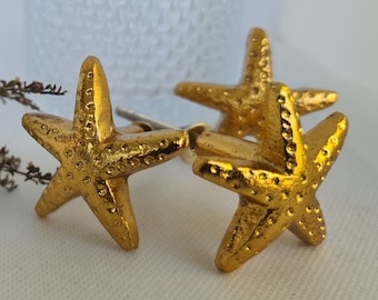 Puxador Estrela-do-Mar Dourado: Ferragens Modernas para Armários em Estilo Fazenda