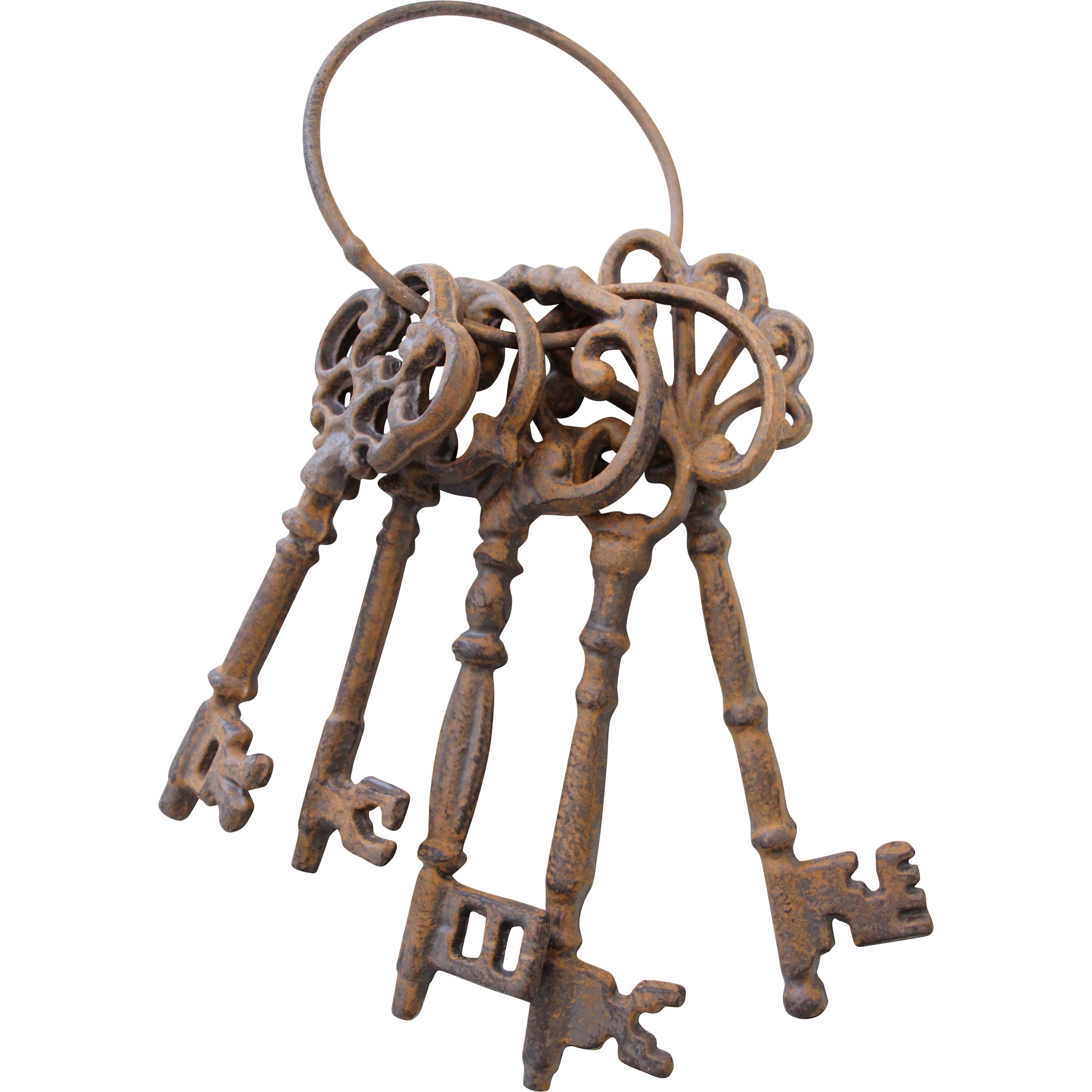 Cast Iron Vintage Key Ring Set: Rustic Garden Decor, Antique Style - Etsy