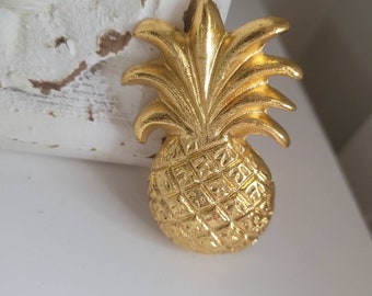 Australia Star Seller Gold Metal Pineapple door handle, tropical decor, drawer pull, drawer handle, pineapple knob