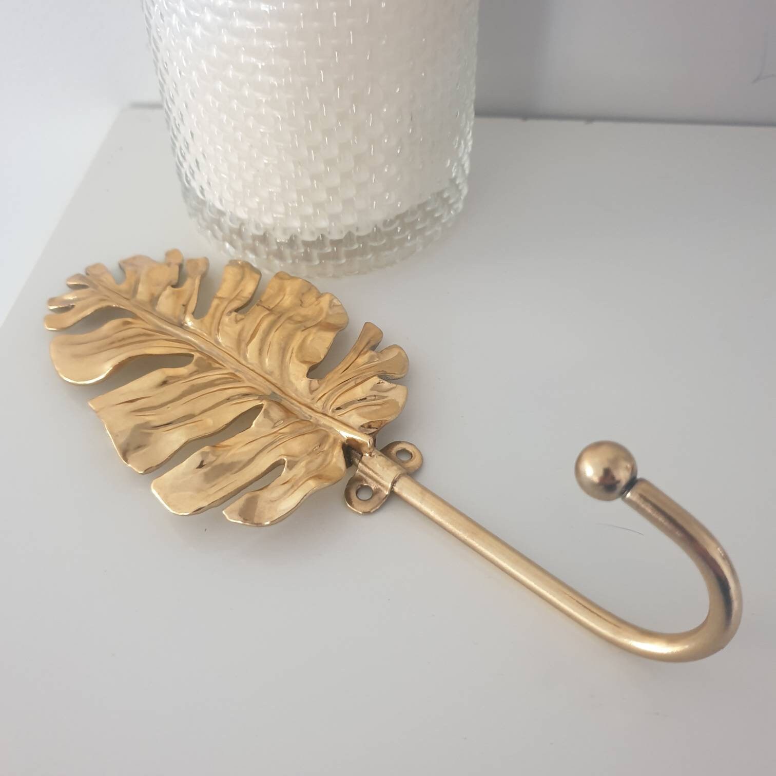 Golden Palm Tree Wall Hook Traditional Wall Decor Metal Etsy