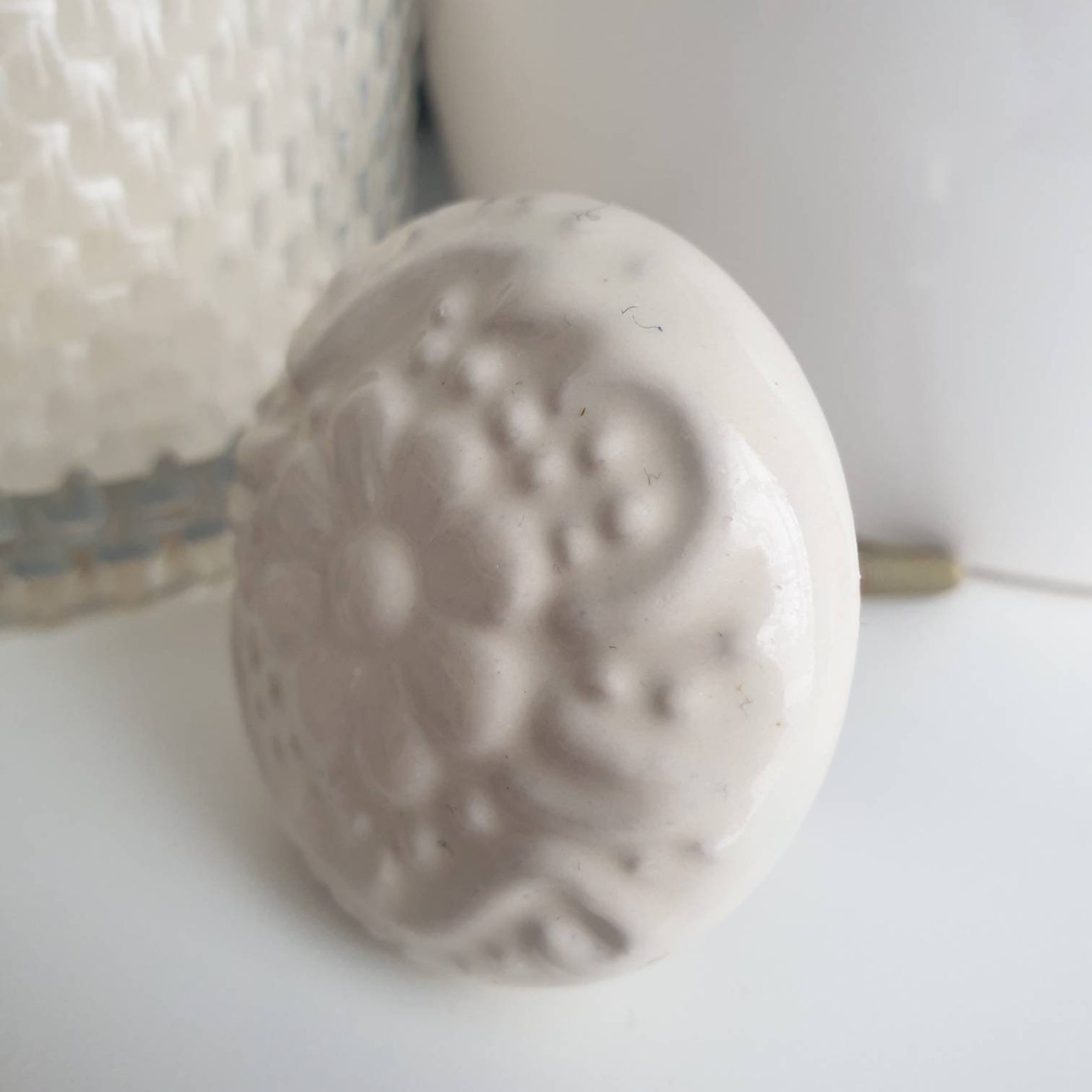 Blanco o crema cerámica porcelana margarita puerta perillas | Etsy