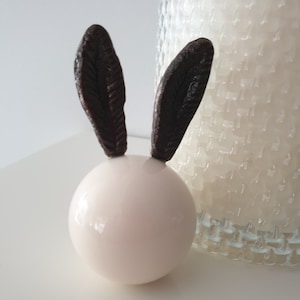 Handmade Resin Rabbit Drawer Knob: Nursery Cabinet Pull