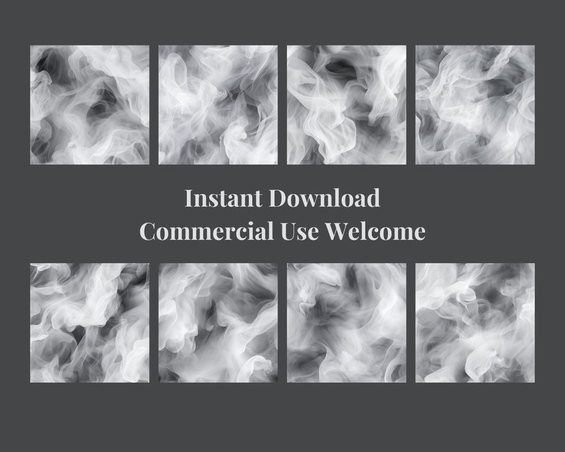 Smoky Digital Paper Continuous Pattern Black and White Repeating PNG ...