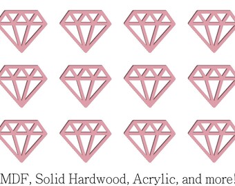 diamond shape cutouts etsy