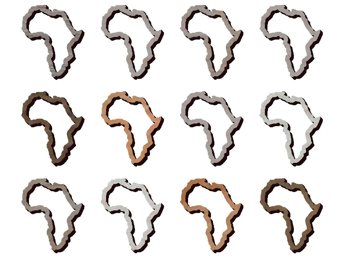 Laser Cutout 12 pc 3 Tall Africa Outline Shape MDF | Etsy