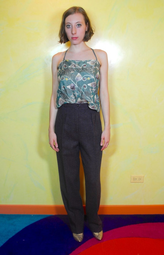 1970s Purple Wool Pants
