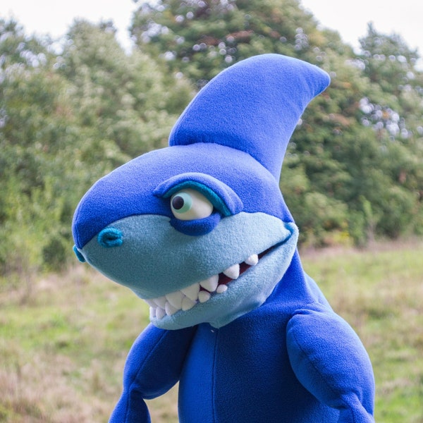 Shark full body professional hand puppet, unique puppet