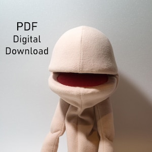 Patrón de marioneta de cabeza redonda de medio cuerpo: Patrón completo de espuma + vellón ¡Descarga digital en PDF! (Por favor lea la descripción)