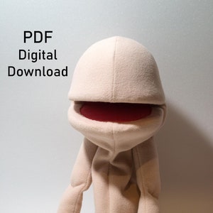 Half body Round Head Puppet Pattern:  Complete Foam + Fleece pattern PDF Digital Download! (Please Read description)