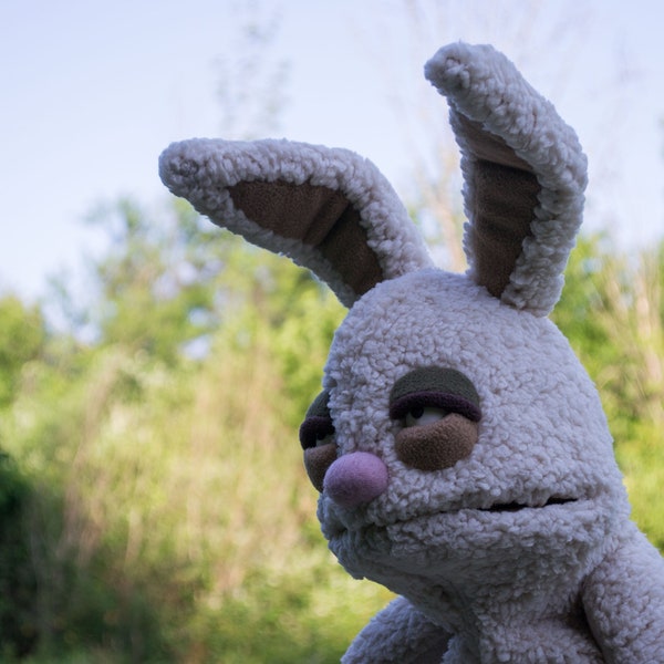 Professional Full body Hand Puppet, Ventriloquist dummies,  Furry Bunny Rabbit