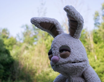 Professional Full body Hand Puppet, Ventriloquist dummies,  Furry Bunny Rabbit