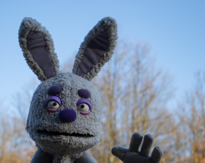 Handmade Ventriloquist Dummy Furry Gray Rabbit Monster Etsy