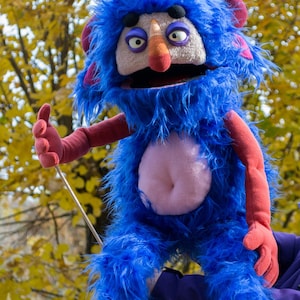Blue friendly monster Professional Full body Hand Puppet