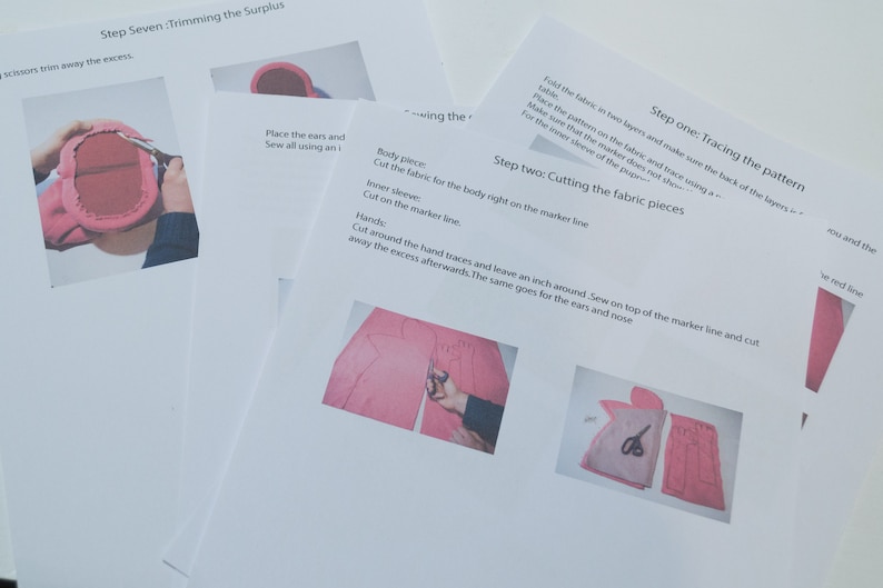 Step by step plans for a hand puppet .