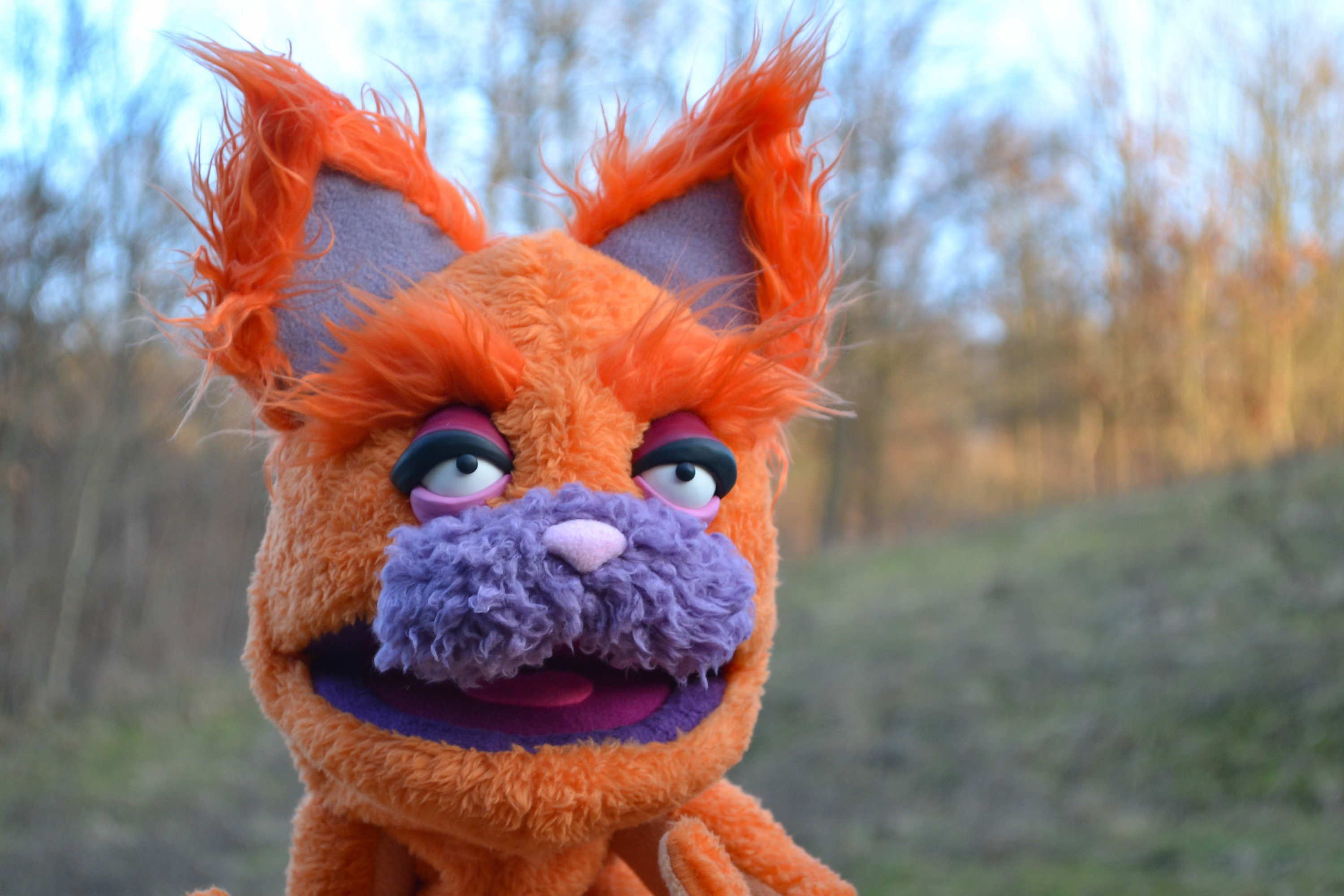 Cat Professional Hand Puppet Ventriloquist dummies OOAK Etsy