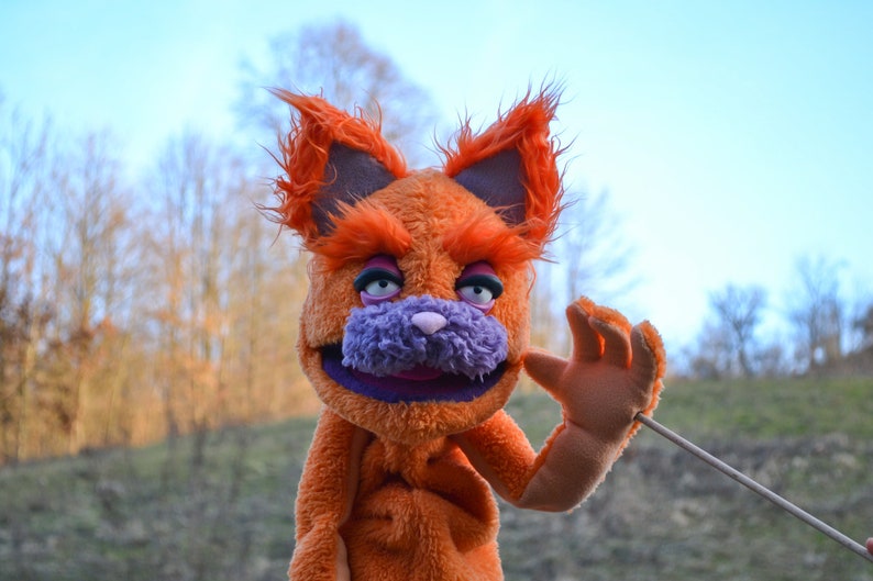 Cat Professional Hand Puppet Ventriloquist dummies OOAK Etsy