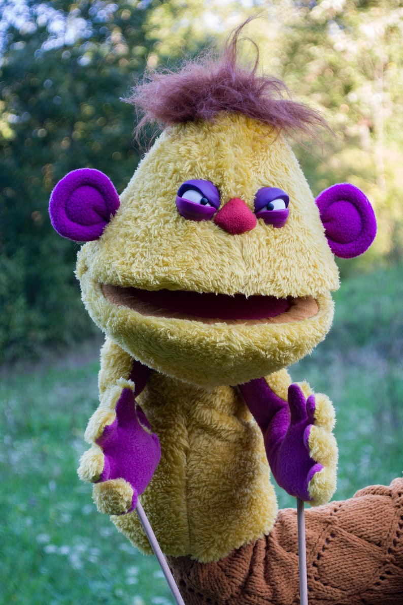 Yellow Monkey Monster Professional Hand Puppet Ventriloquist Etsy