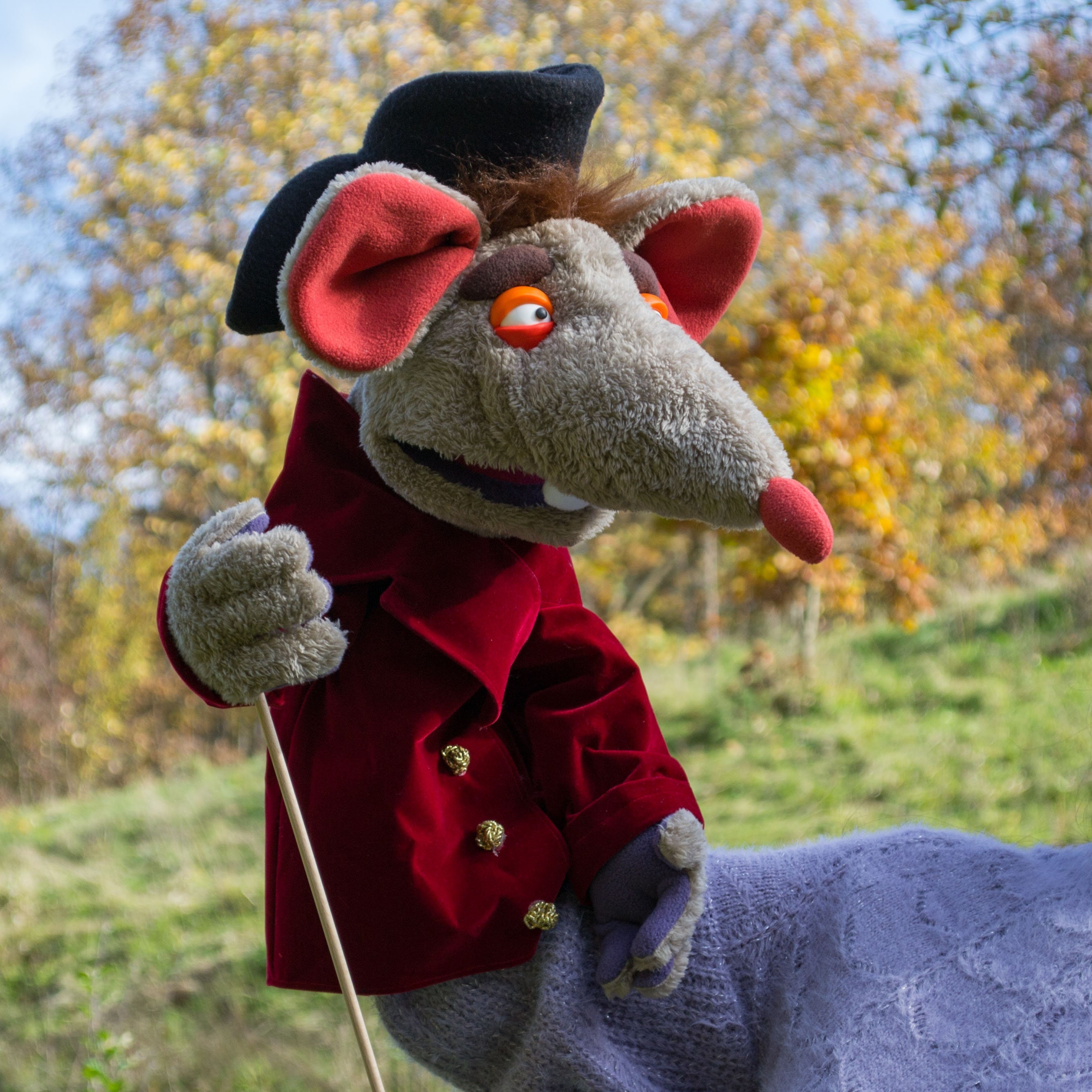 Pirate Rat Professional Hand Puppet , OOAK Therapy Prop -  France