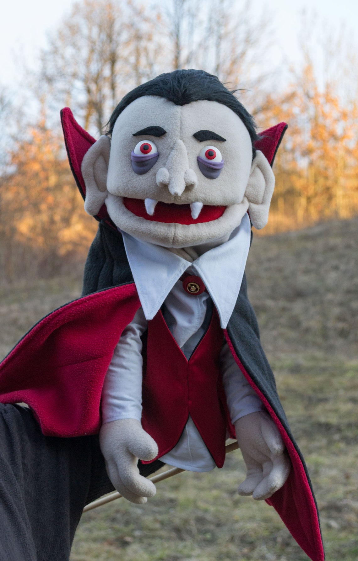 Dracula Vampire Professional Hand Puppet Etsy